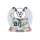 ghost reading a book and drinking coffee  tattoo design idea