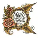 signature text tattoo design idea