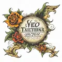 signature text tattoo design idea