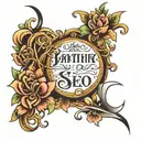 signature text tattoo design idea