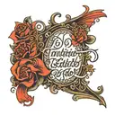 signature text tattoo design idea