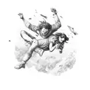 icarus falling tattoo design idea