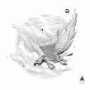 icarus falling tattoo design idea