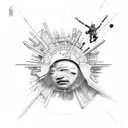 icarus falling tattoo design idea