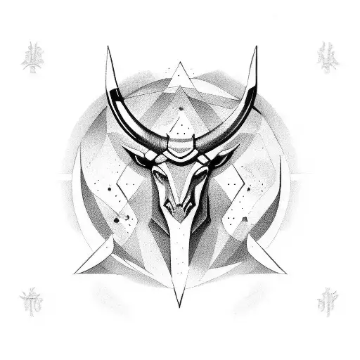 taurus aquarius sign combined  tattoo design idea