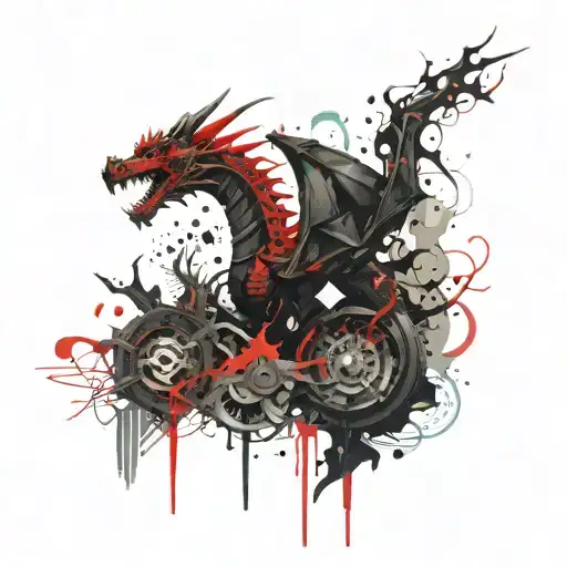 DRAGON ALTERED CARBON tattoo design idea