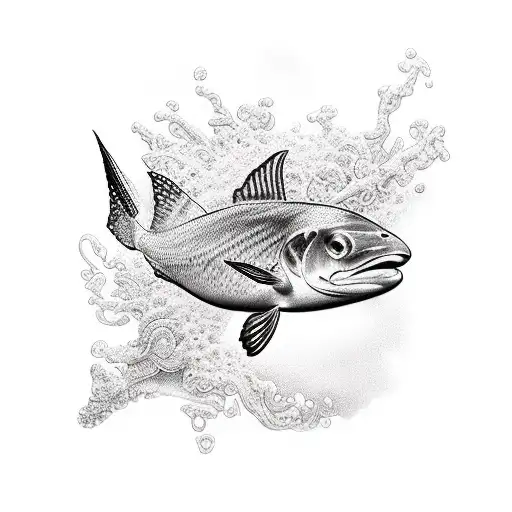 scuba diving leg sleeve tattoo design idea