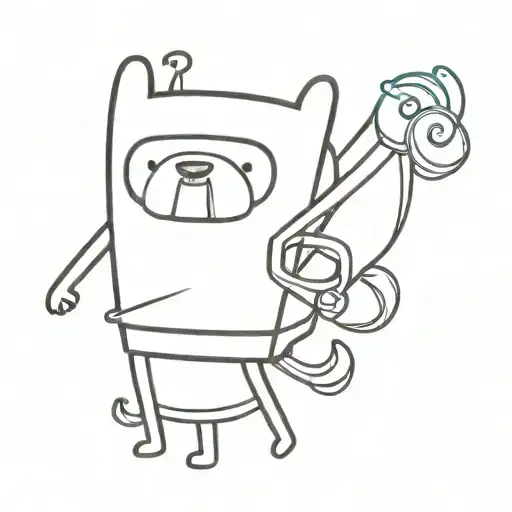 adventure time character tattoo design idea