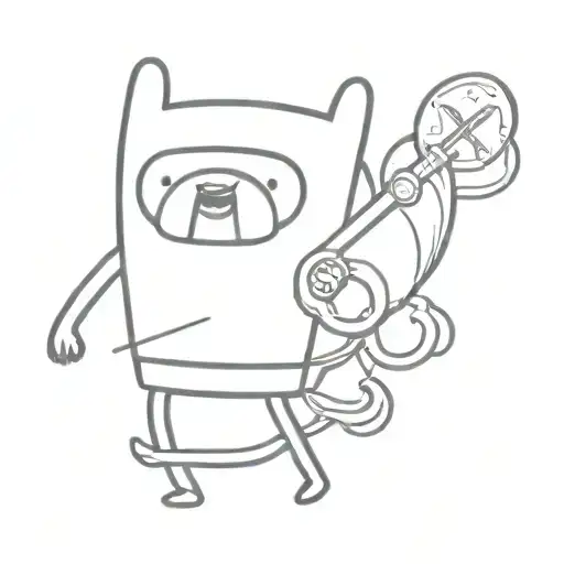adventure time character tattoo design idea