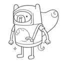 adventure time character tattoo design idea