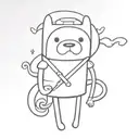 adventure time character tattoo design idea