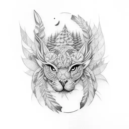 heather feather tattoo design idea