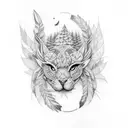 heather feather tattoo design idea