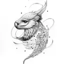 heather feather tattoo design idea