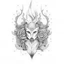 heather feather tattoo design idea