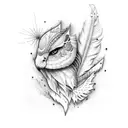 heather feather tattoo design idea