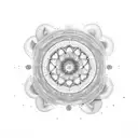 mandala sol y luna simple tattoo design idea