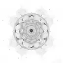 mandala sol y luna tattoo design idea