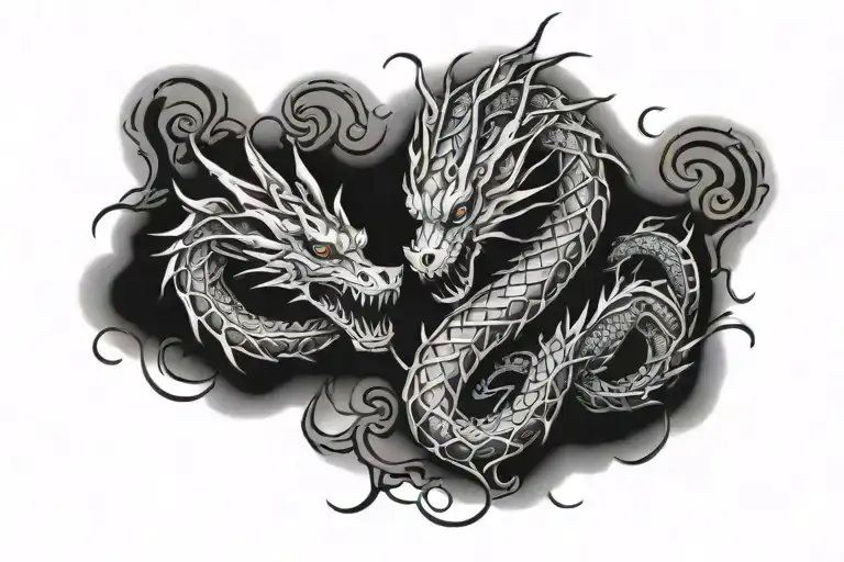 Western Dragon Forearm Wrapped  tattoo design idea
