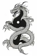 Western Dragon Forearm Wrapped  tattoo design idea