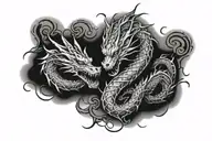 Western Dragon Forearm Wrapped  tattoo design idea