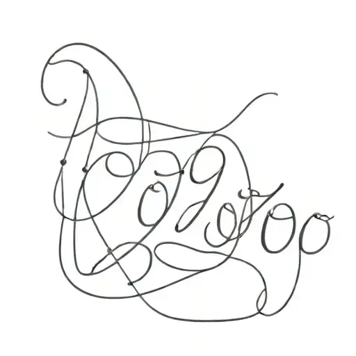 text 'jojo' lines tattoo design idea