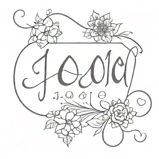text 'jojo' tattoo design idea