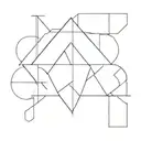 text 'jojo' lines geometrical desing tattoo design idea