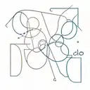 text 'jojo' lines geometrical desing tattoo design idea