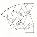 text 'jojo' lines geometrical desing tattoo design idea
