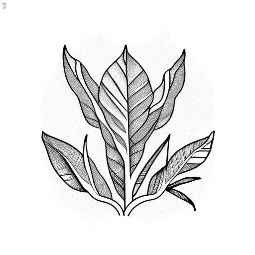 Banana Tree Leaves tattoo design idea