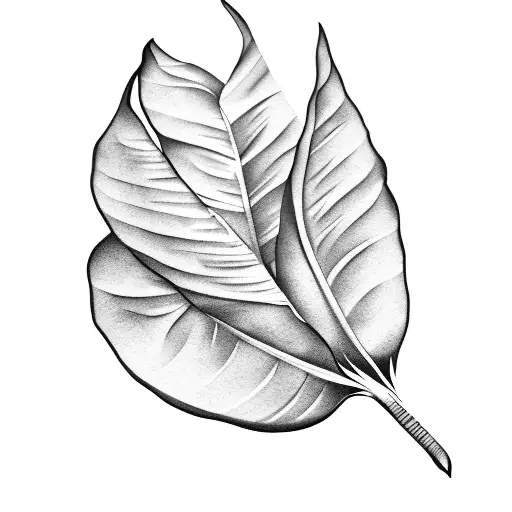 Banana Tree Leaves tattoo design idea