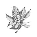 Banana Tree Leaves tattoo design idea