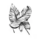 Banana Tree Leaves tattoo design idea