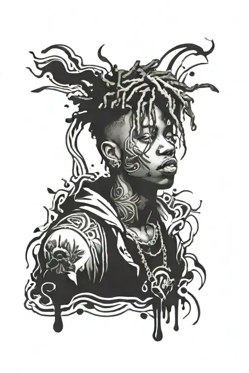999 juice wrld tattoo design idea