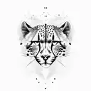 cheetah French style tattoo design idea