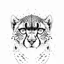 cheetah French style tattoo design idea