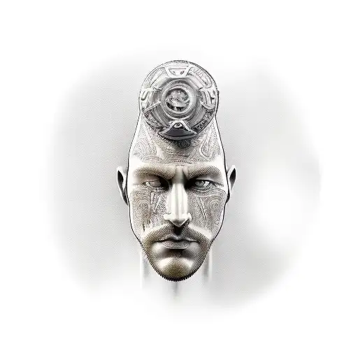 Self Made Man Statue tattoo design idea