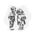 godparents tattoo design idea