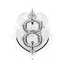 an j initial with a heart tattoo design idea