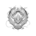 Dragon old school tattoo design idea