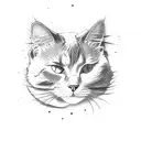 for remember my cat blue tattoo design idea