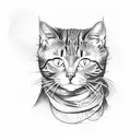 for remember my cat blue tattoo design idea