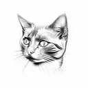 for remember my cat blue tattoo design idea