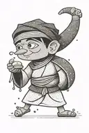 the breadwinner cartoon character tattoo design idea