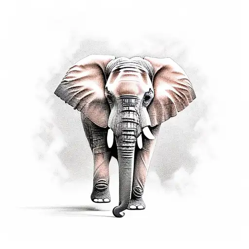 elephant, domestic violence, Christian  tattoo design idea