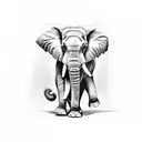 elephant, domestic violence, Christian  tattoo design idea