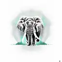 elephant, domestic violence, Christian  tattoo design idea