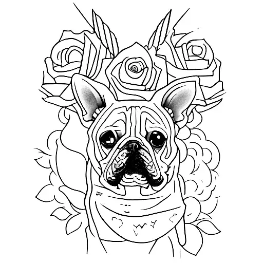 in memory of dog tattoo design idea