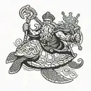 king neptune together with a shellback turtle tattoo design idea